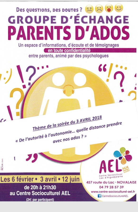 Affiche ados  Centre Socioculturel AEL Lac Aiguebelette